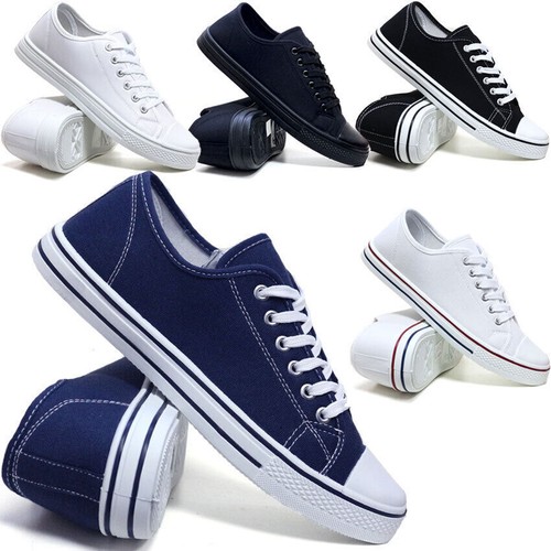 Mens canvas shoes casual - mens, lace